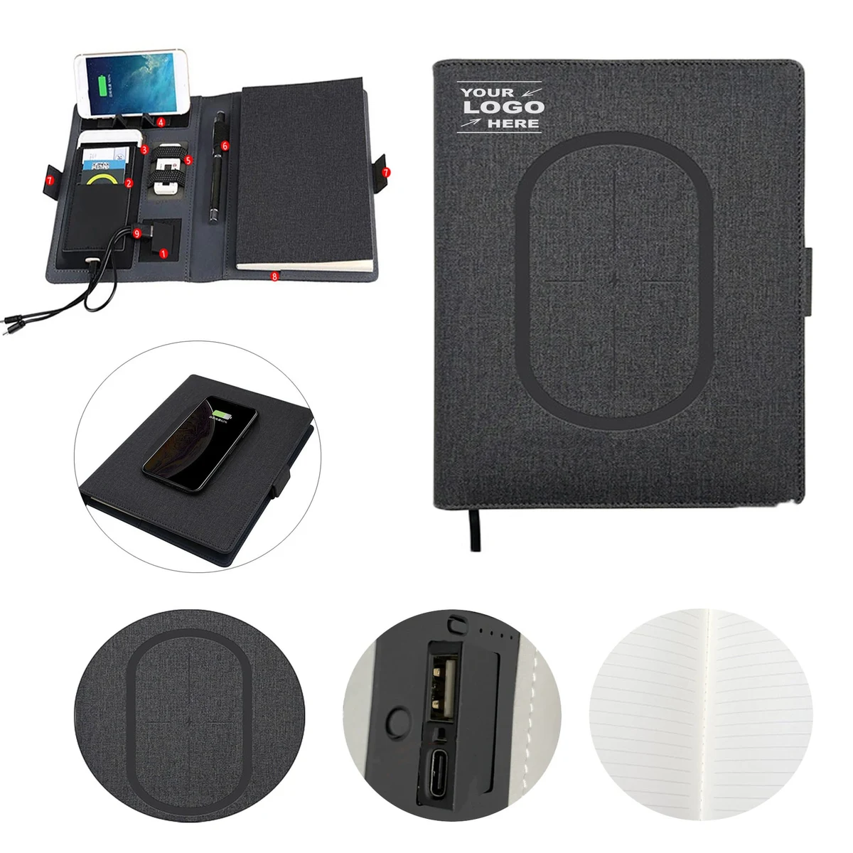 8000 mAh Wireless Charging Notebook 1