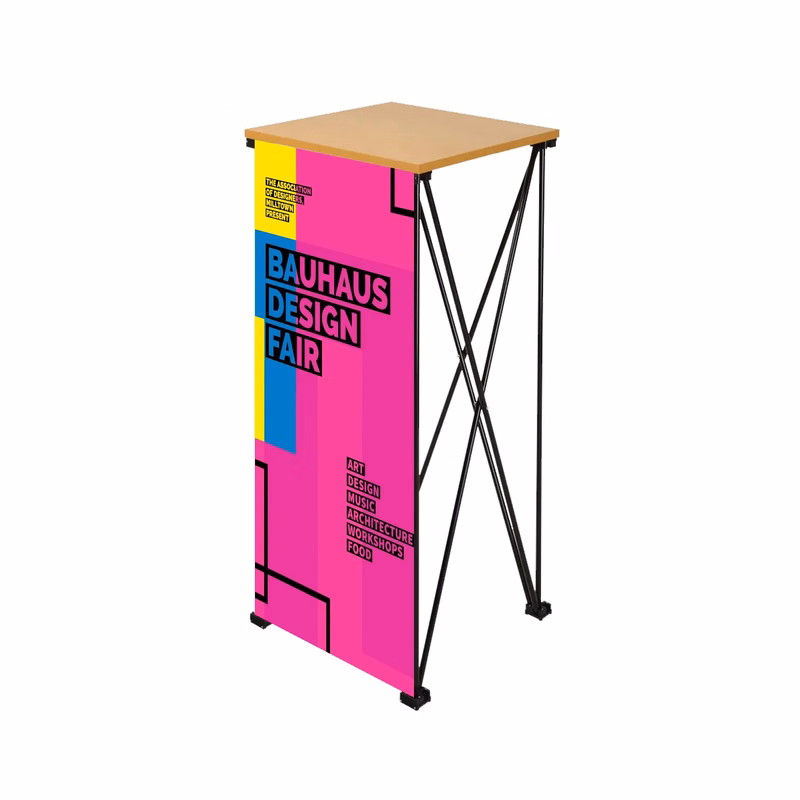 Straight Portable Podium  Kit - Banner + Hardware