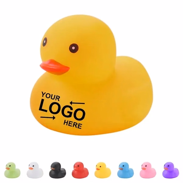 Custom PVC Squeaking Bath Duck Floating Toy — Children's Promotional Party Gift