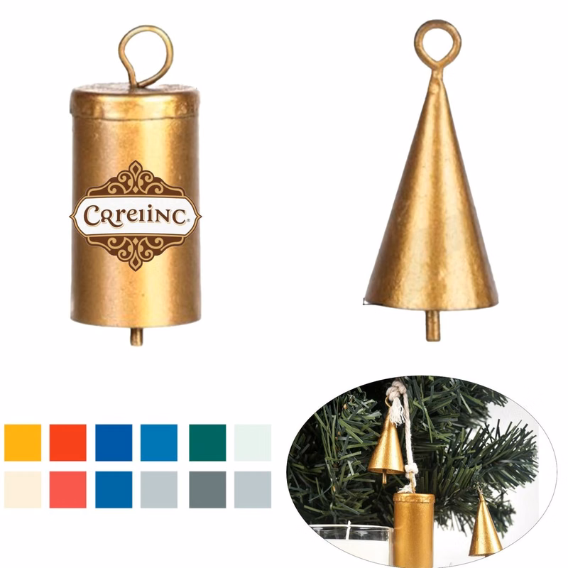 Christmas Hanging Bell Conical Barrel Retro Golde Wind Chime