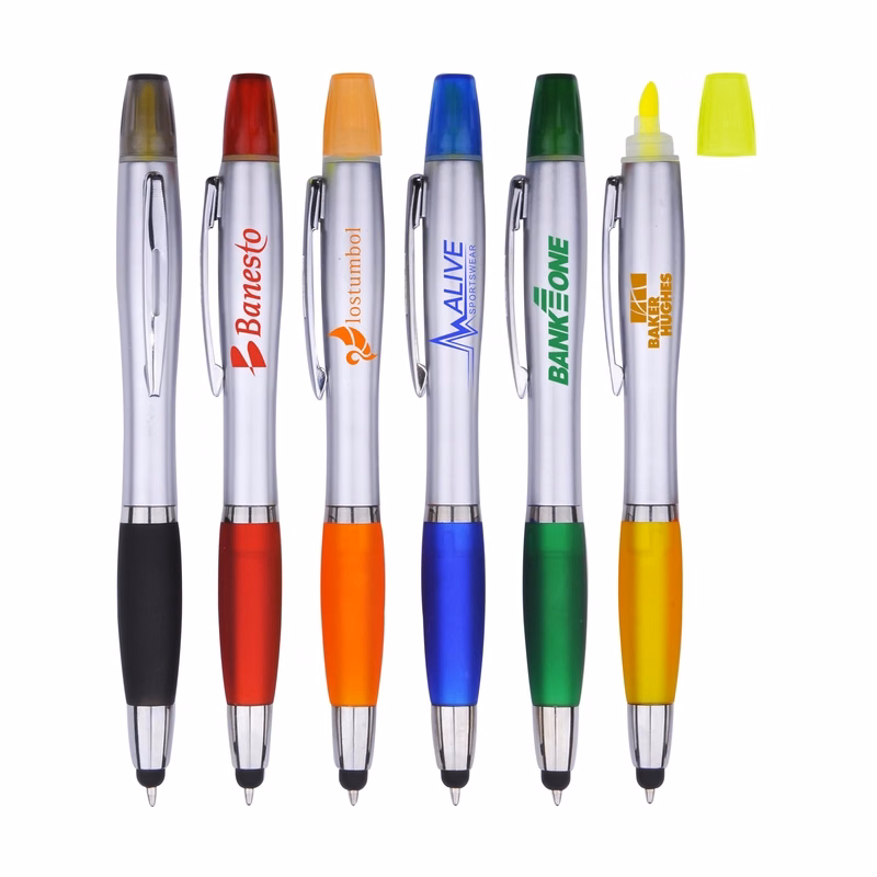 3-in-1 Pen with Highlighter and Stylus