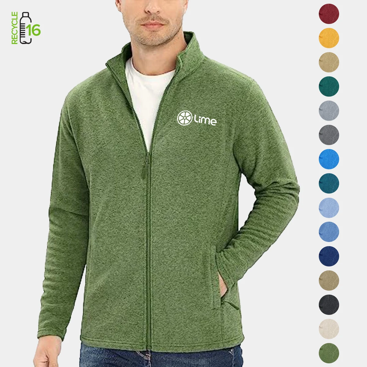 REPREVE® - Men's rPET Full Zip Fleece Jacket w/ Antibacterial 1