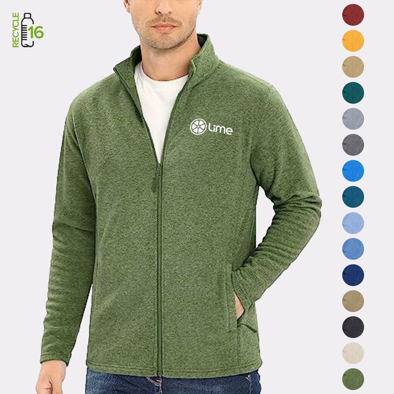 REPREVE® - Men's rPET Full Zip Fleece Jacket w/ Antibacterial