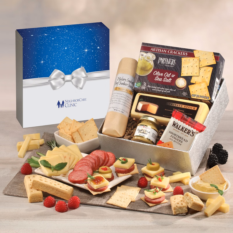Shelf Stable Snack Lover's Gift Box with Bow Sleeve
