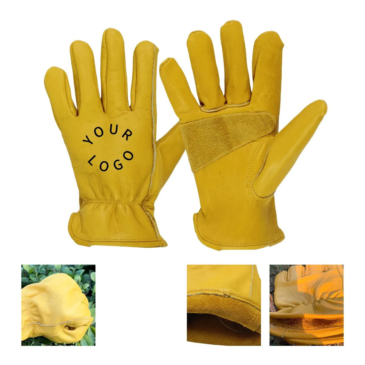 Protective Leather Gloves for Construction 1