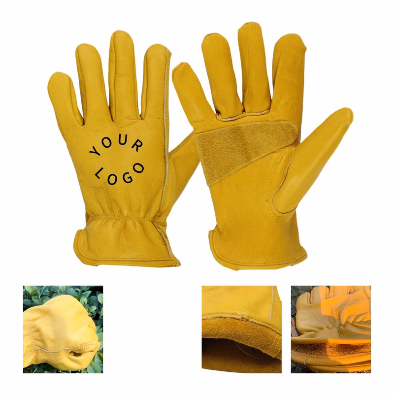 Protective Leather Gloves for Construction