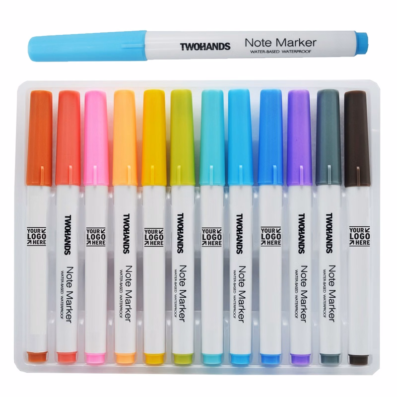 12 Assorted Colors Ultra Fine Tip Color Marker Set