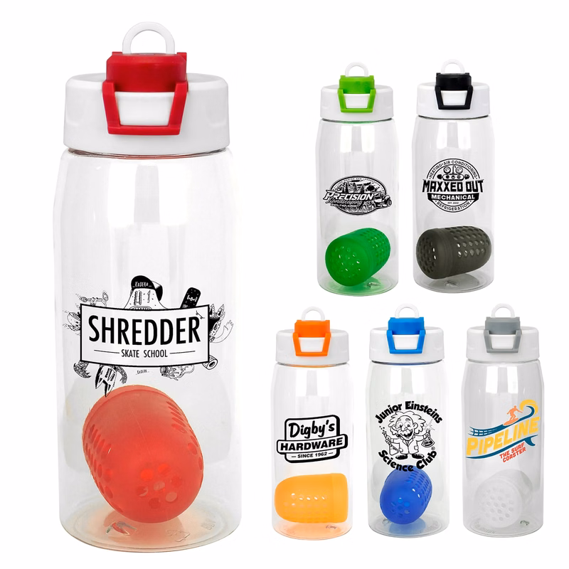 Two Tone Pop Up 25 oz. Recycled Bottle with Floating Infuser