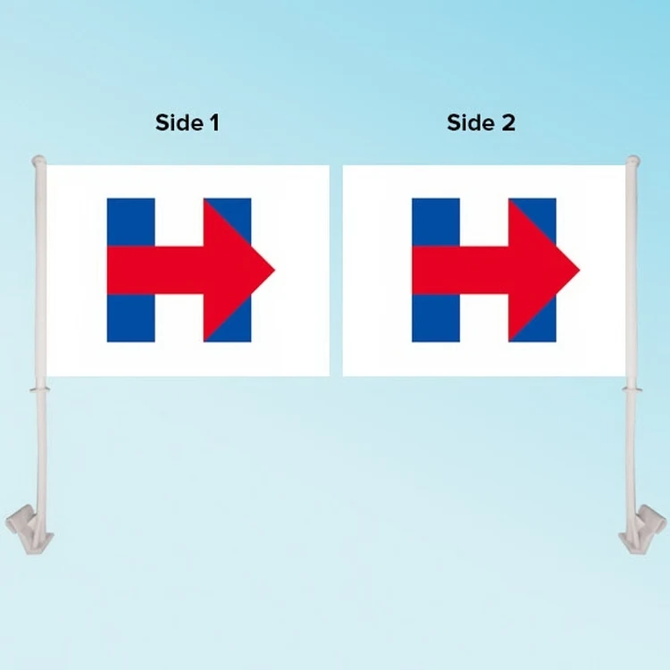 11x15 Custom Rectangular Car Flags - Double Sided 1