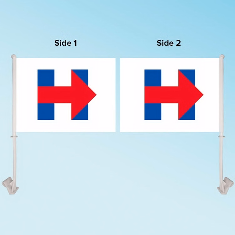11x15 Custom Rectangular Car Flags - Double Sided