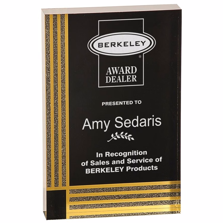 Rectangle Black Diamond Acrylic Award