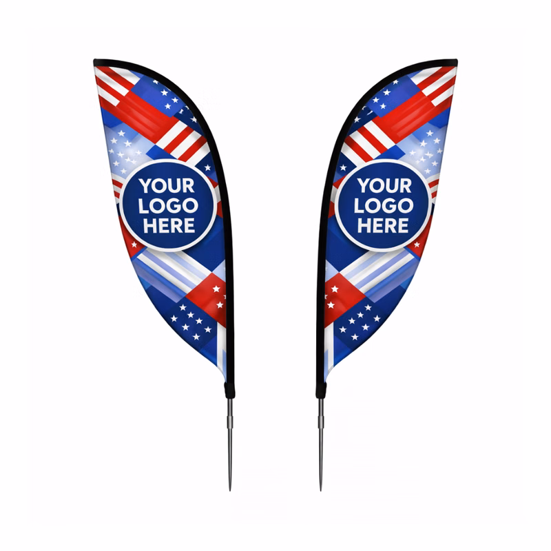 11' Shaped Double Sided Tear Drop Flag
