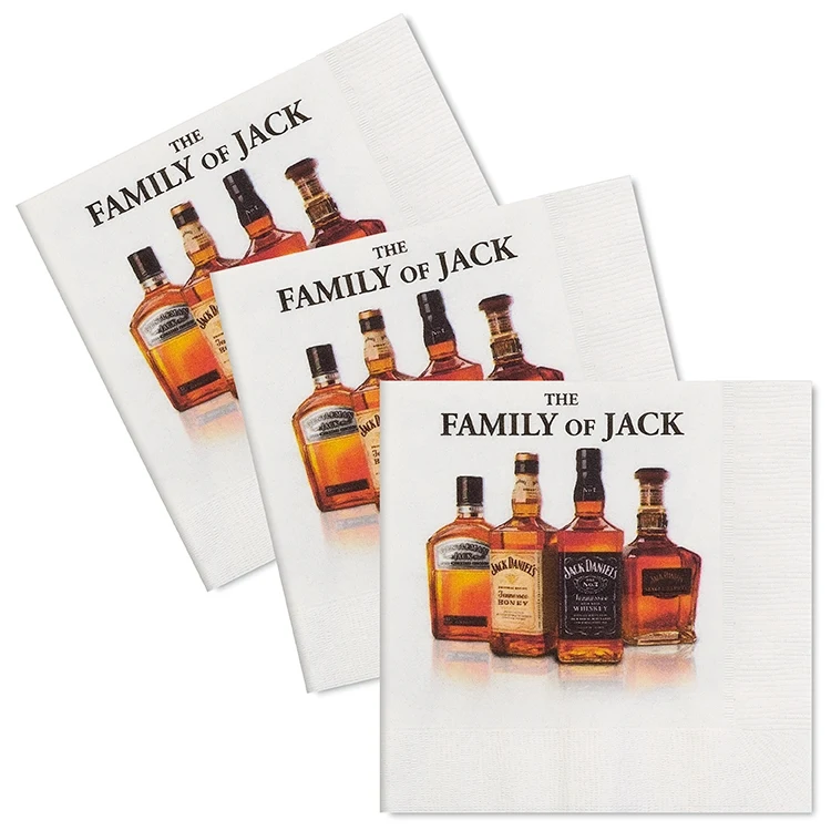 2-Ply, White, Digital Full Color Facial-grade Beverage Napkin 1