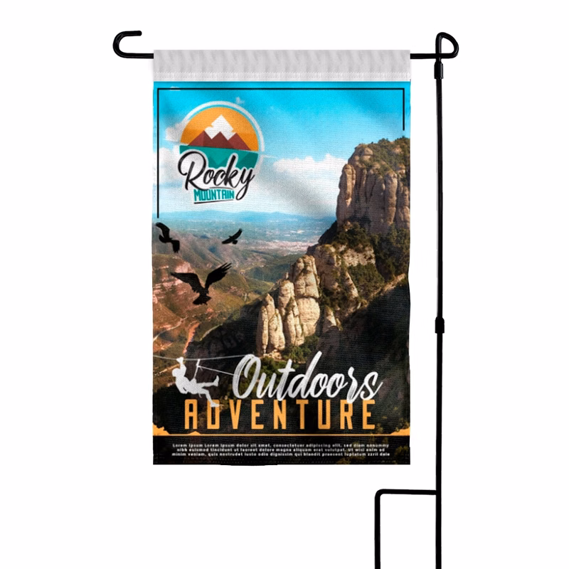 Custom Digital Print Garden Flag 12" x 18" Canvas Poly