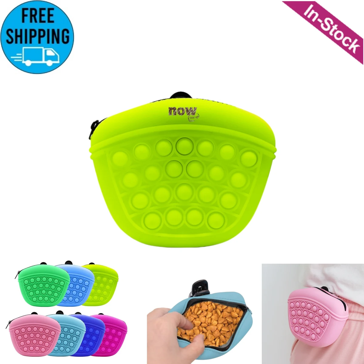 Stress Relief Silicone Dog Treat Pouch 1