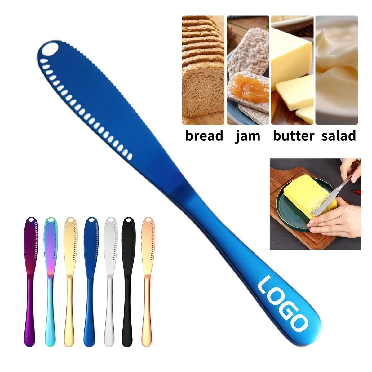 Food Grade Magic Butter Spreader with Serrated Edge Holes 1