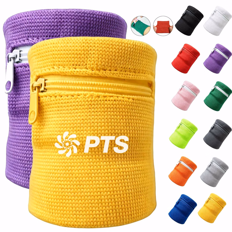 Cotton Zipper Wristband Coin Purse
