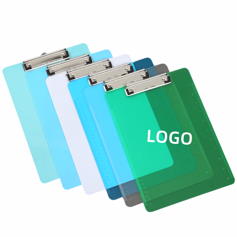 A4 Plastic Transparent Colorful Clipboard