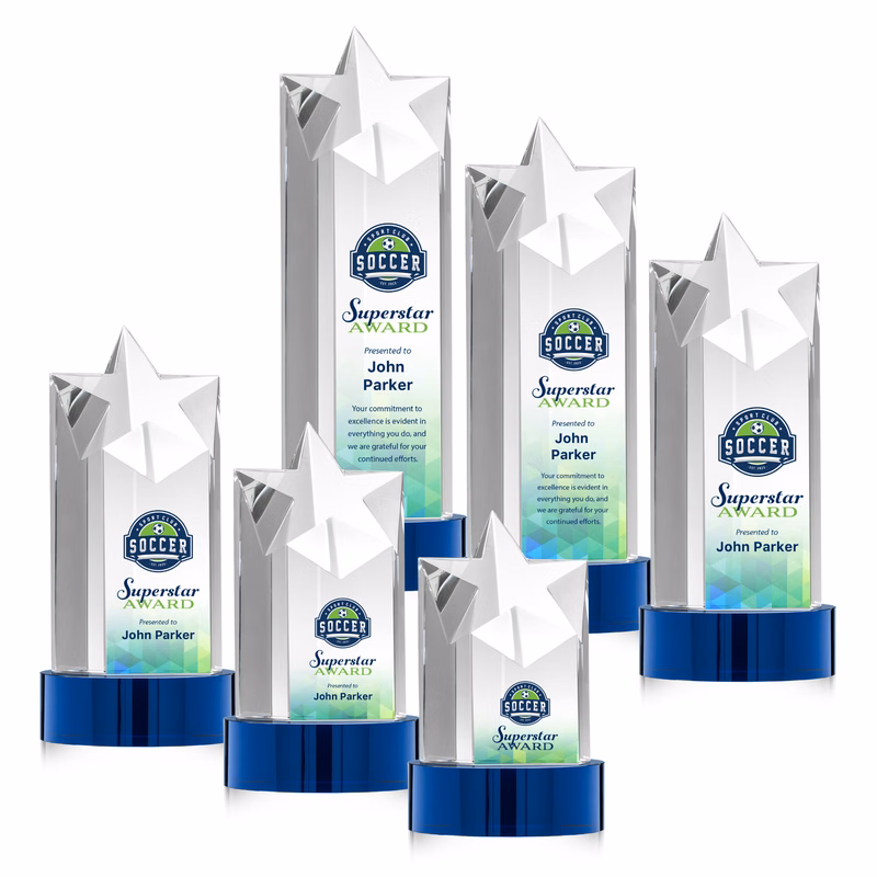 Berkeley VividPrint™ Award on Stanrich Base - Blue