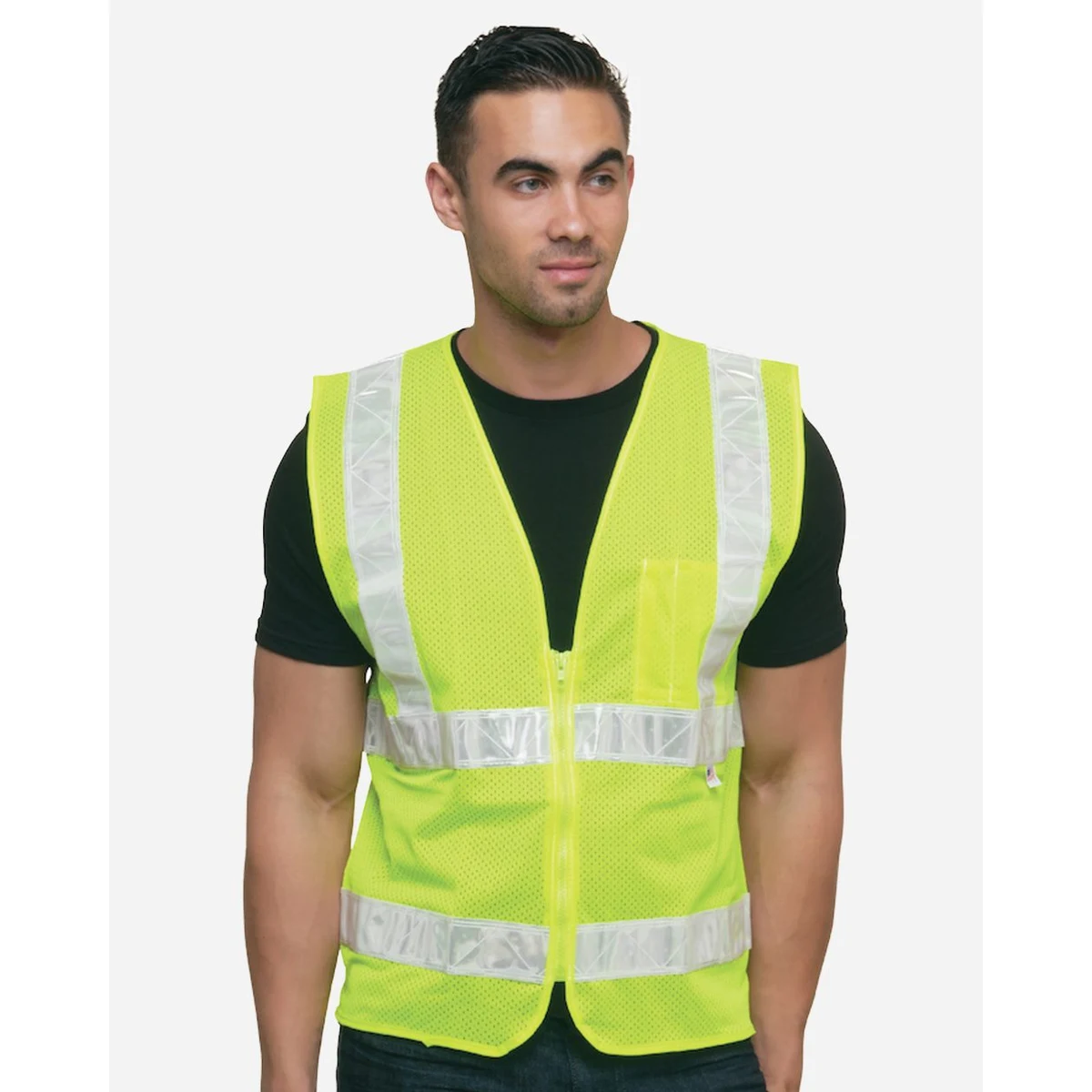 Unisex USA-Made Mesh Safety Vest - 3785 1
