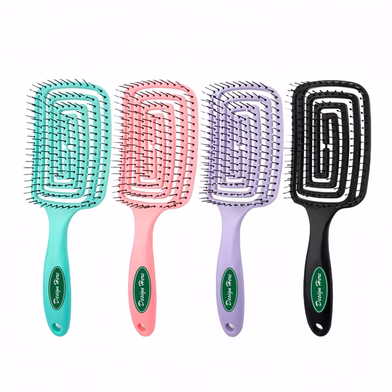 MOQ 50PCS Wet and Dry Hair Comb Tool Salon Hairdressing