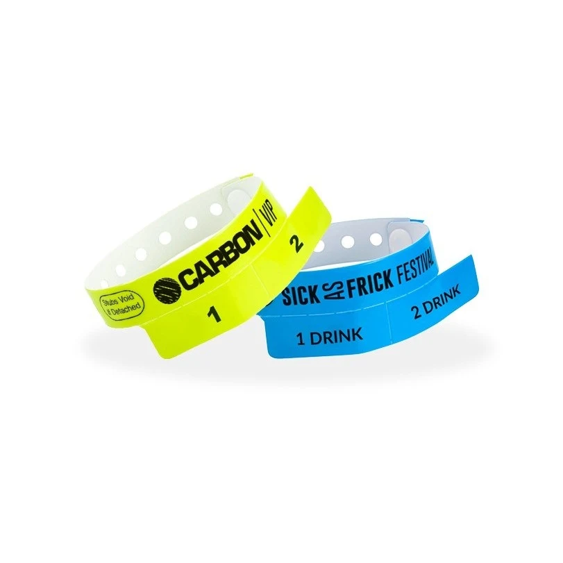 Custom Vinyl Cash Tag 2-Tab Wristband 1