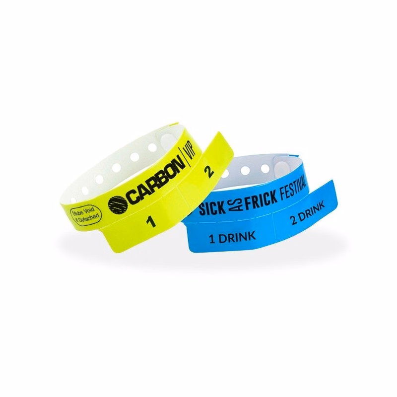 Custom Vinyl Cash Tag 2-Tab Wristband