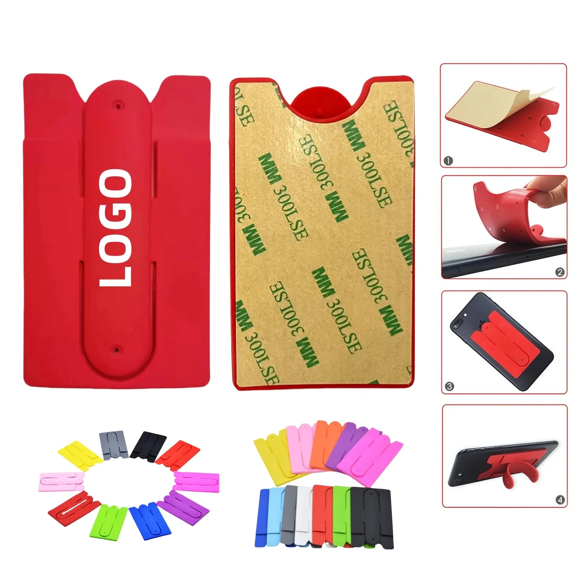 U-Shaped Silicone Card Holder Phone Stand 1