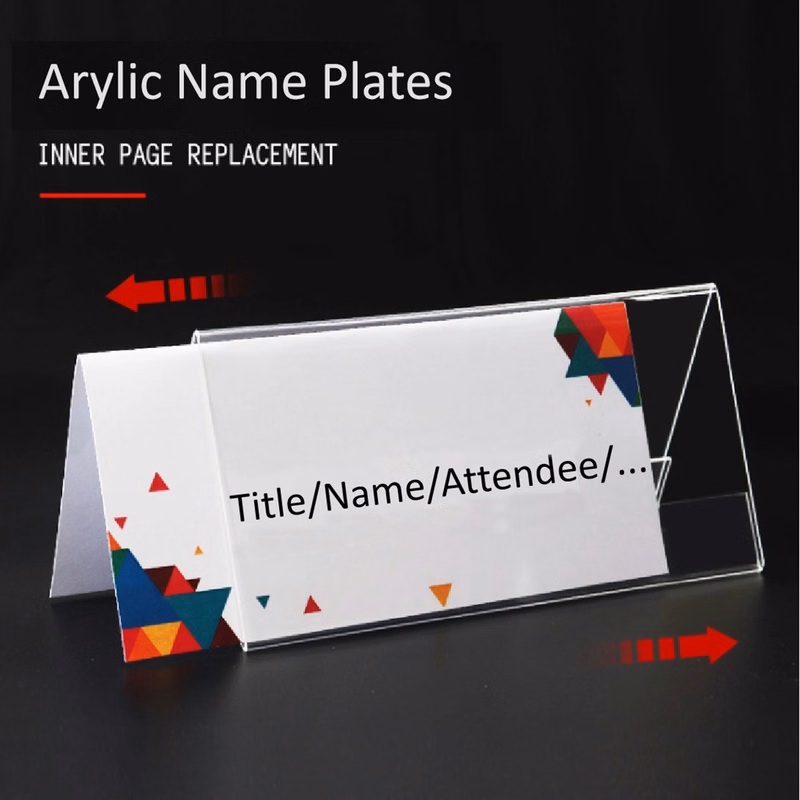 Reusable Acrylic Desk Name Plate