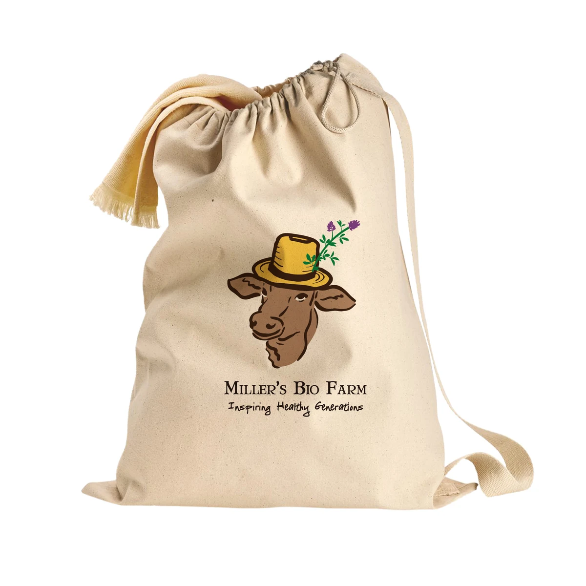 NATURAL HEAVY CANVAS DRAWSTRING LAUNDRY BAG - 22" x 33"_R128NBLY 1