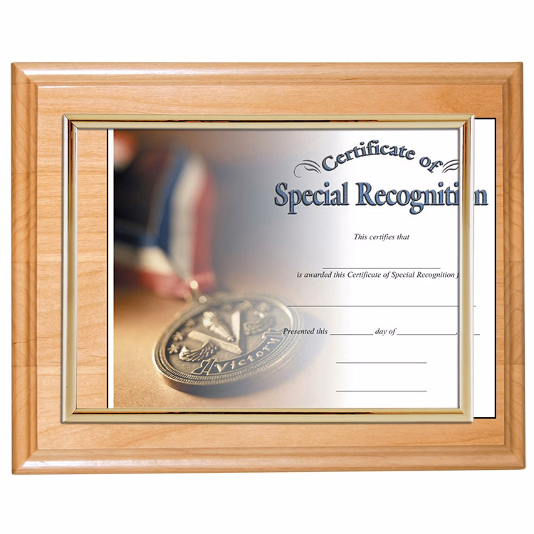 Slide In Certificate Plaque-Alder