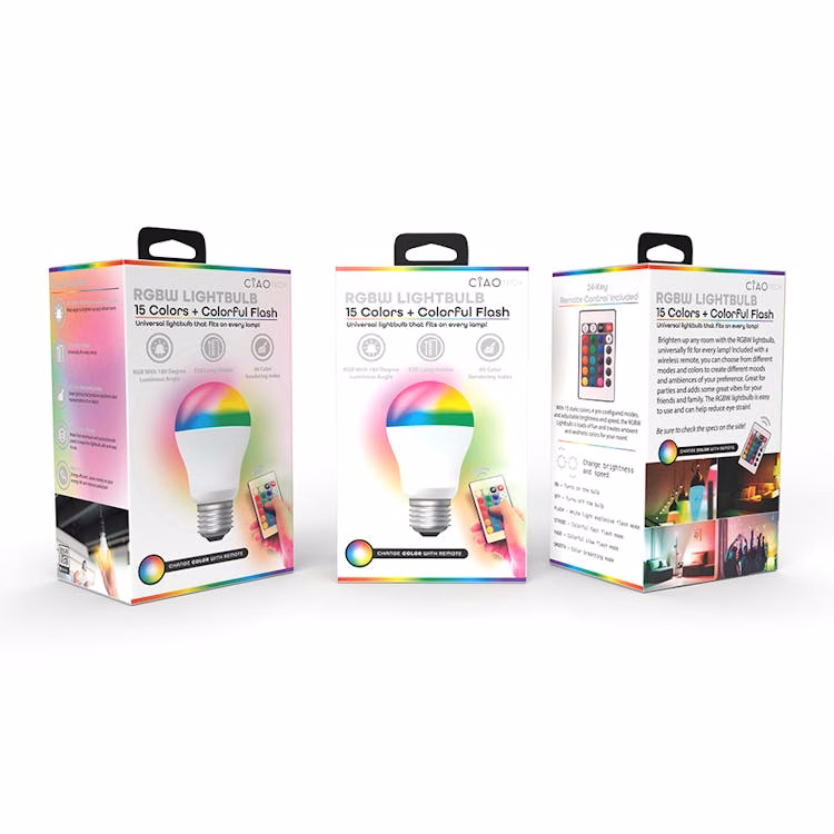 RGBW LED Lightbulb - Remote Color Effects