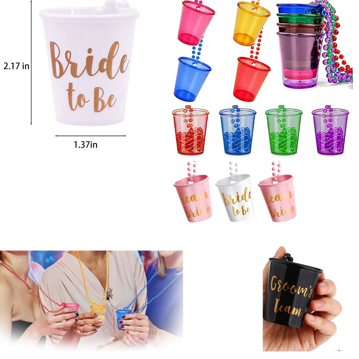 Festival Favor Plastic Necklace Tiny Drink Cups 1