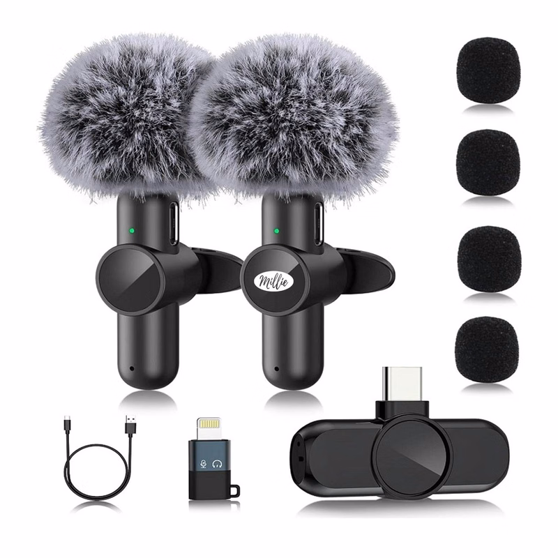 Professional Wireless Lavalier Lapel Microphone for iPhone