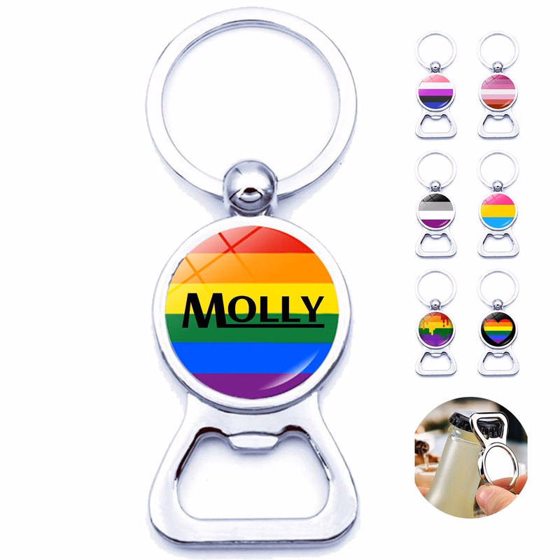 Rainbow Pride Key Chains W/ Bottle Opener