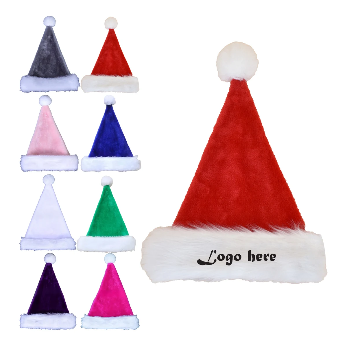 Plush Santa Hat MOQ 50PCS 1