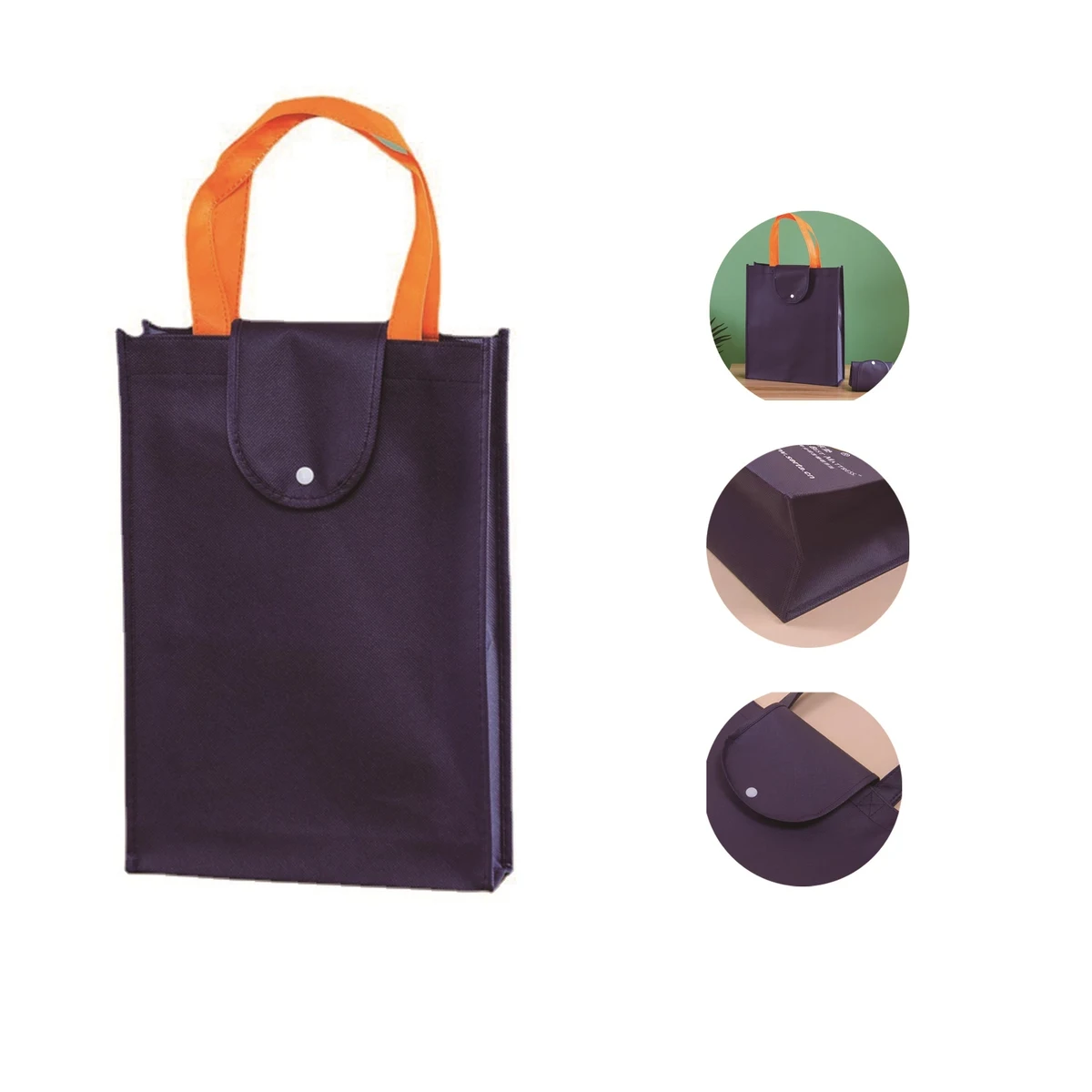 Two-Tone Non Woven Snap Bag 1
