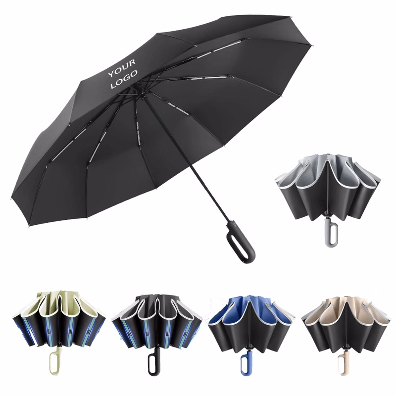 Buckle Design Foldable Reverse Umbrella
