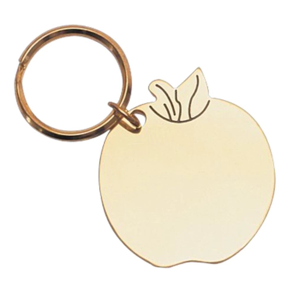BRASS APPLE KEYRING 1