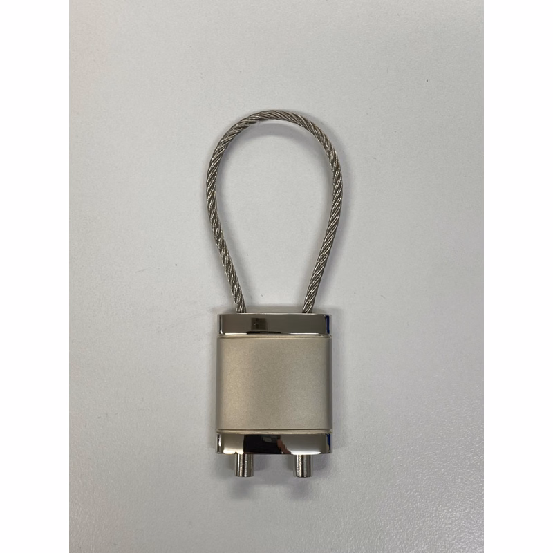 Square Wire Twist Keyring