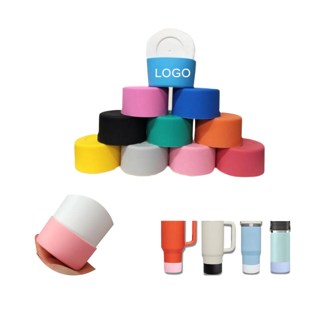 Sanitary Silicone Mug Grip Protective Holder 1