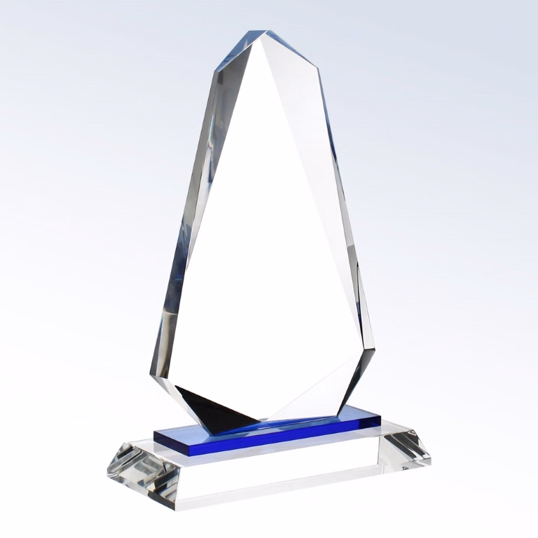 Blue Inspiration Optic Crystal Award - Large