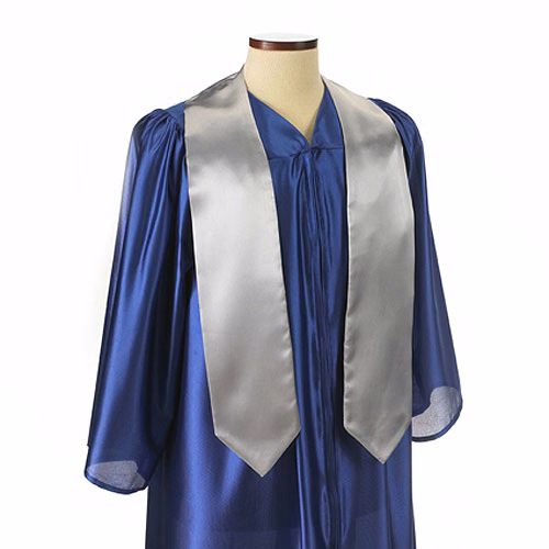 Extra Long Light Gray Graduation Sash - 5"x72"