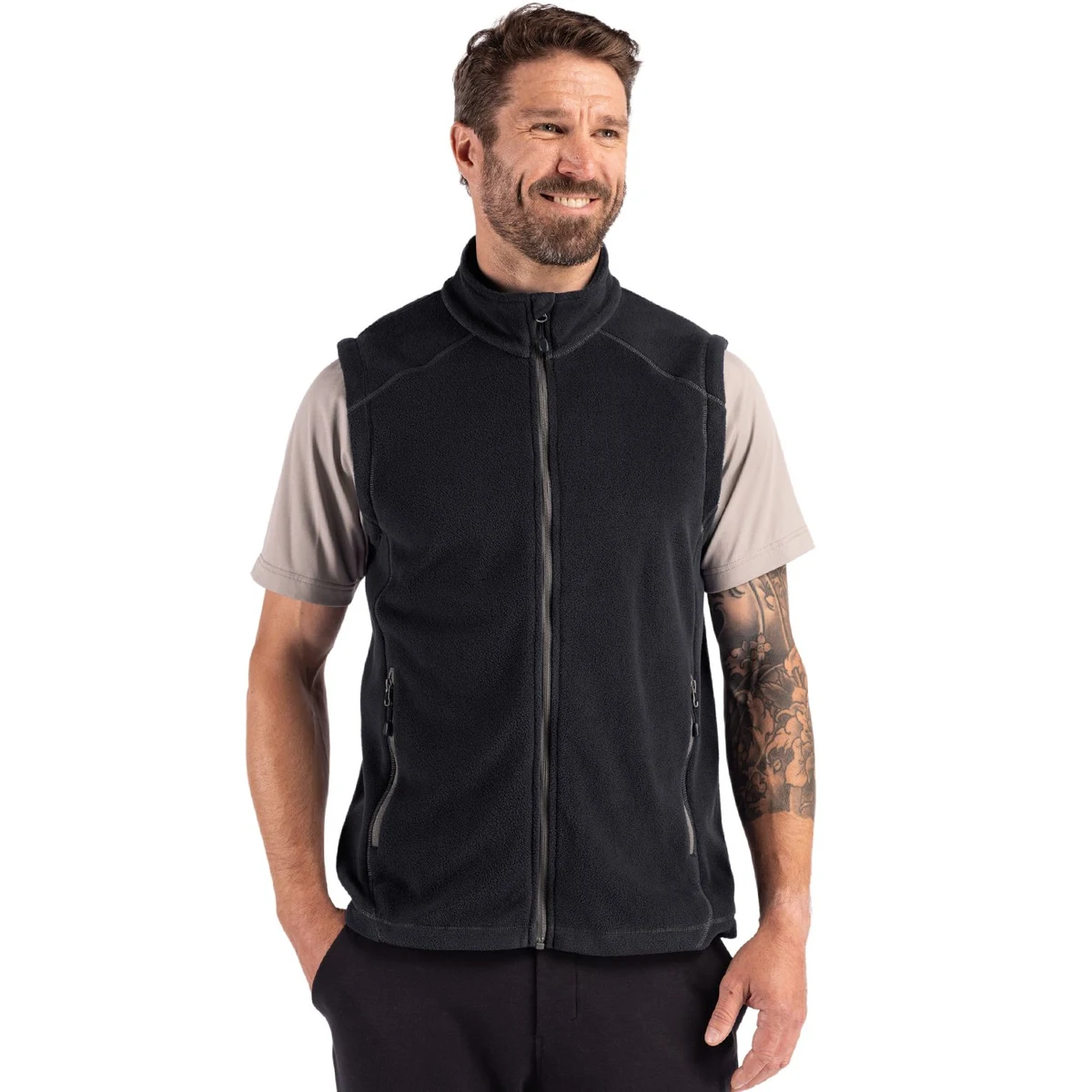 Clique Powder Recycled Fleece Mens Full Zip Vest 1