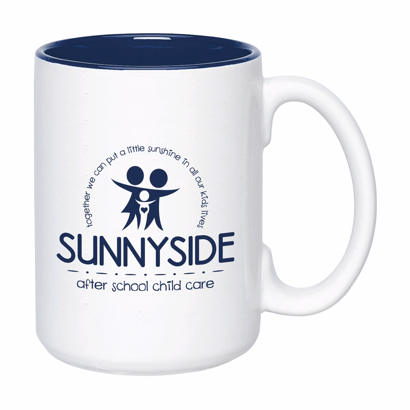 15 oz. Cobalt Blue In / White Out Two Tone El Grande Mug