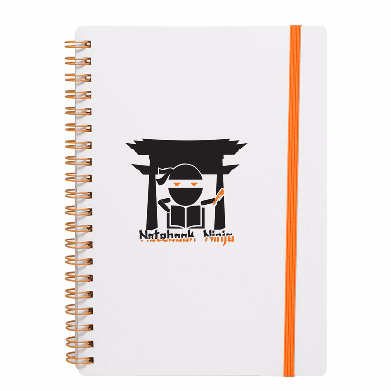 White Spiral Notebook (2 Color Imprint)