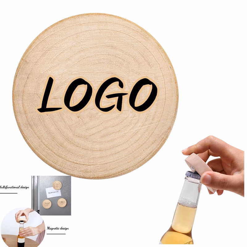 Wood Refrigerator Magnet Bottle Opener