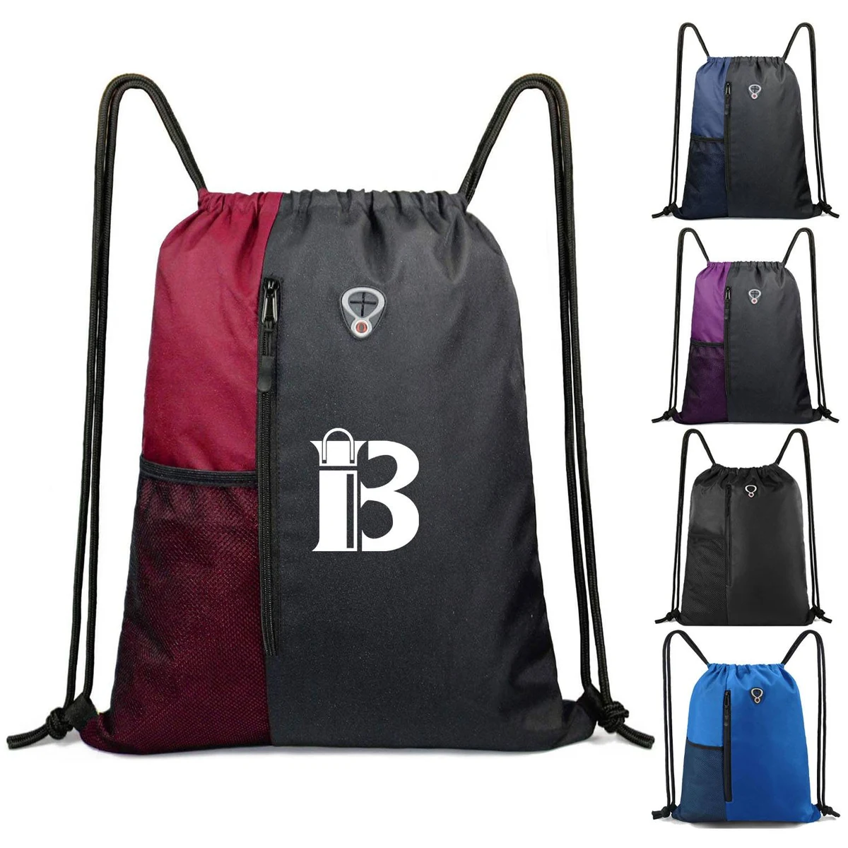 Large Size Drawstring Backpack Sports Gym Bag 1