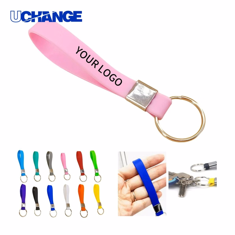 Silicone Wristband Keychain Accessory for Keys and Wallets