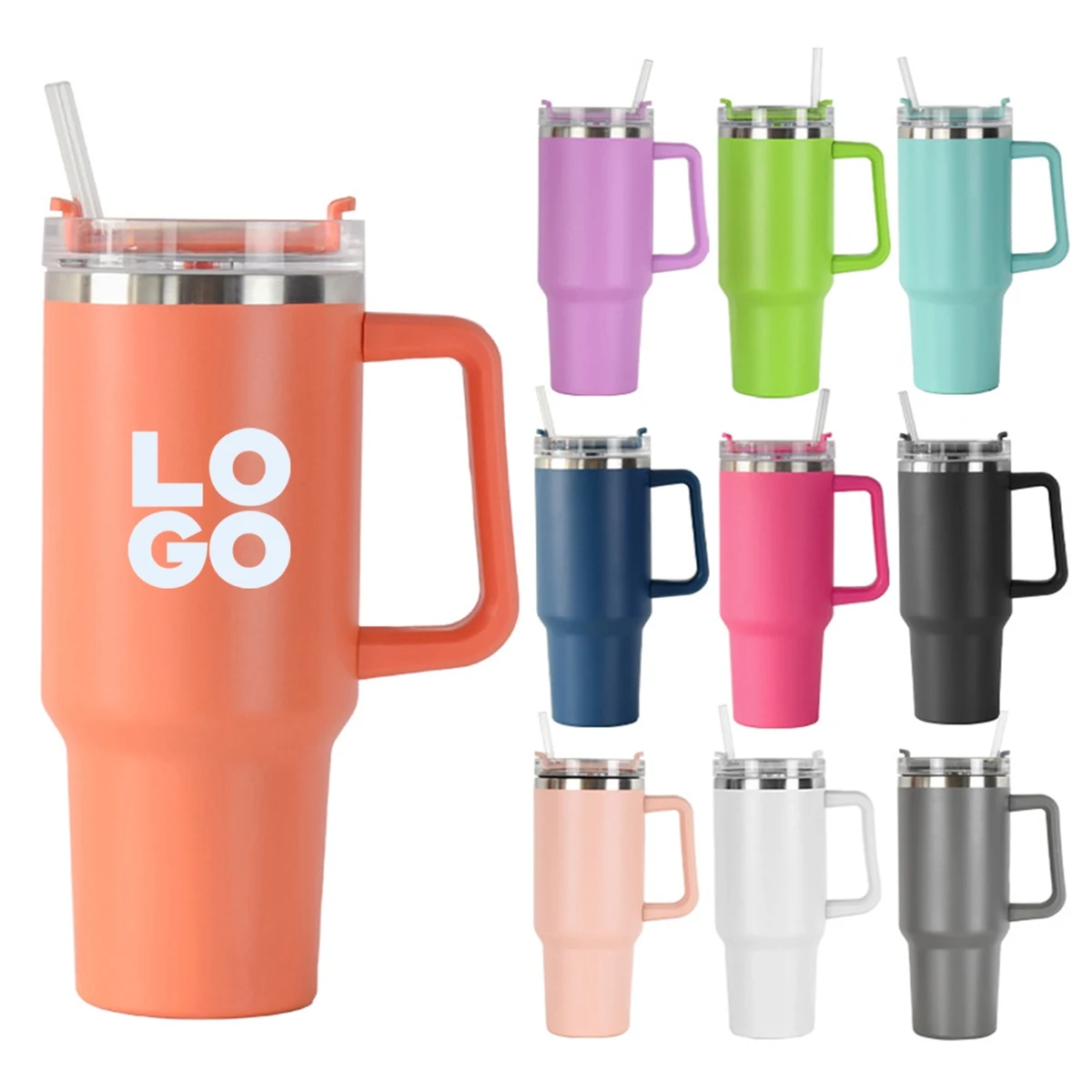 40 oz Vacuum Tumbler With Straw 1